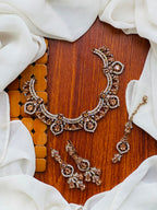 Casual Wear-Regal Crystal & Gemstone Necklace Set