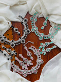 Casual Wear-Regal Crystal & Gemstone Necklace Set