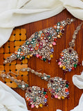 Bridal Wear-Navratna Festive Multi-Color Kundan Set