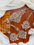 Bridal Wear-Blush Romance Kundan & Mirror Set