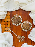 Party Wear - Jhumka Earrings & Matching Maang Tikka Set