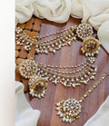 Party Wear -Royal Kundan Jhumka & Tikka Set with Sahara