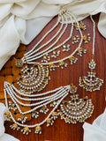 Party Wear -Kundan Chandbali & Maang Tikka Set