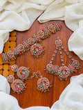 Bridal Wear - Champagne Crystal Multicolor Jewelry Set