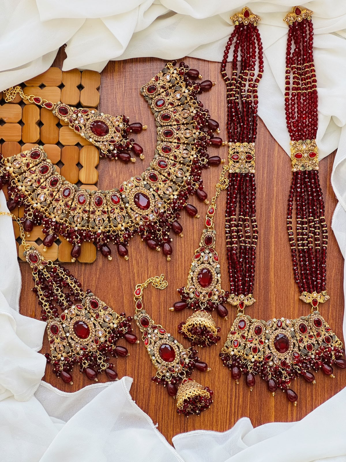 Bridal Wear - Royal Maroon Bridal Set