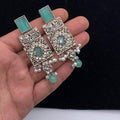 Elegant Antique Geometric Pearl Drop Earrings
